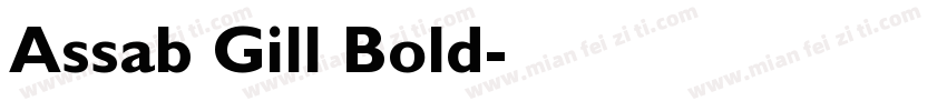 Assab Gill Bold字体转换